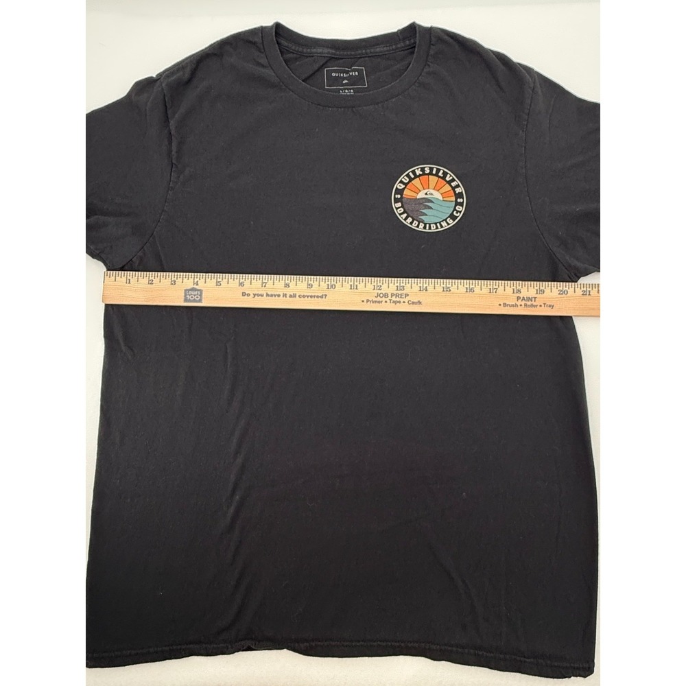 Quiksilver Park City Mens T Shirt Large Black Surf Skate Logo Short Sleeve Tee - Picture 5 of 6